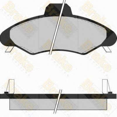BRAKE ENGINEERING pa1249 -  Комплект тормозных колодок, дисковый тормоз